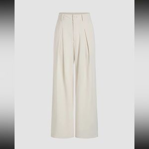 Pleated wide leg trousers